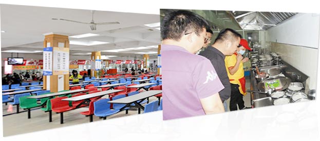 校園考場食堂用餐區(qū)、廚房操作間安裝紅外高清監(jiān)控攝像機